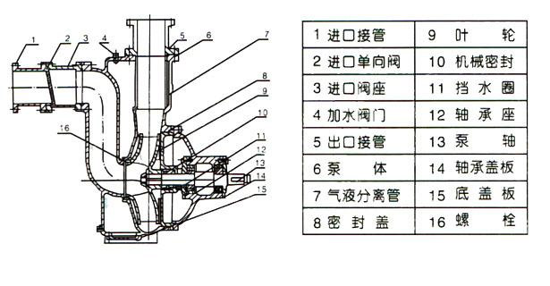 ZWPB型不锈钢防爆自吸式无堵塞草莓视频官网在线观看（结构图）